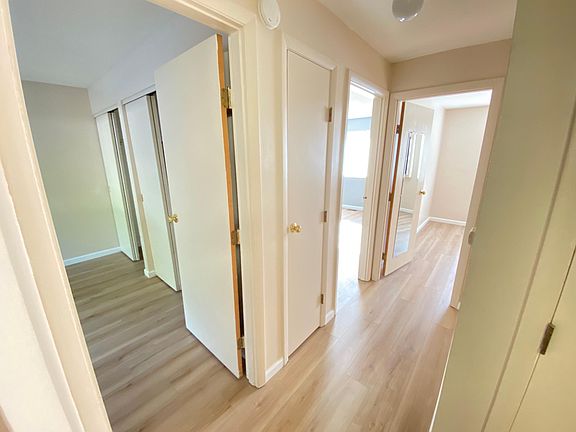 Hallway has 2 closets for storage