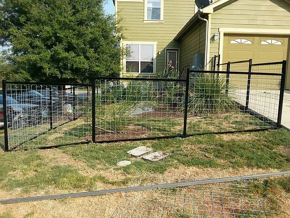 Fenced backyard