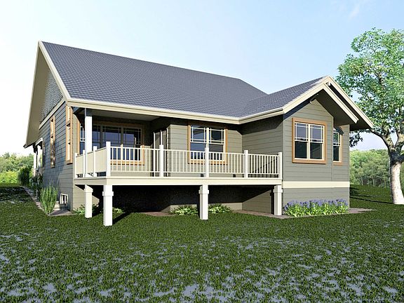 Ranch Style Home Elevation Rendering