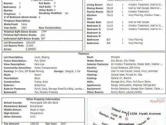 inc for room/lot sizes