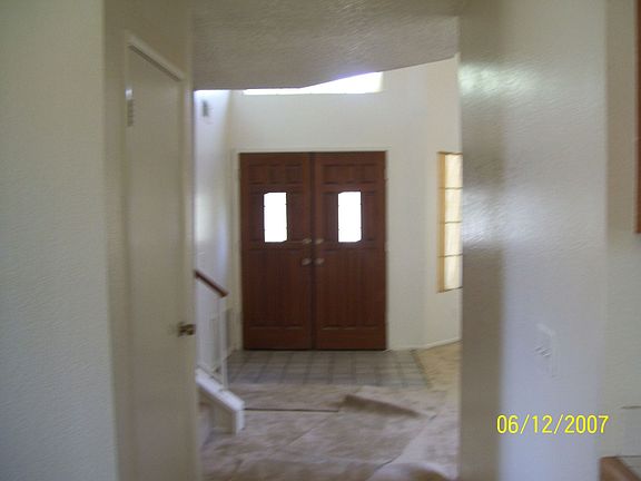 View of front door from inside 