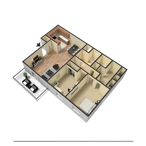Floor plan 2 Bedroom 2nd Floor
