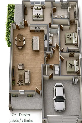 Floor plan C2 - Duplex