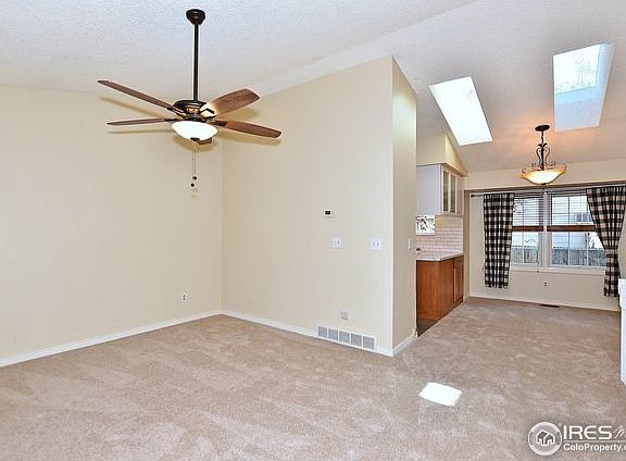 Living room has new carpet