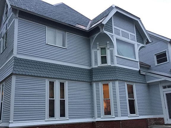 Living room bay window from the outside