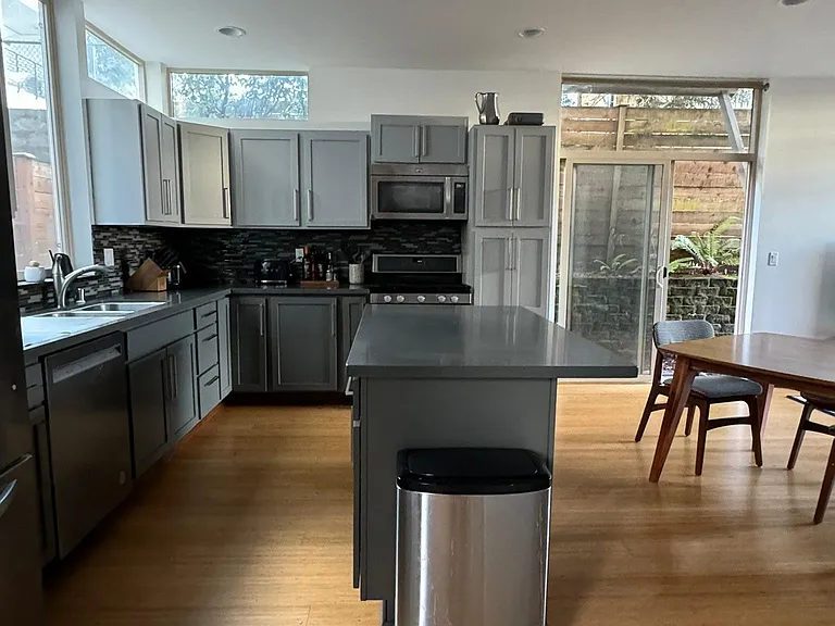 Open kitchen, recently updated.