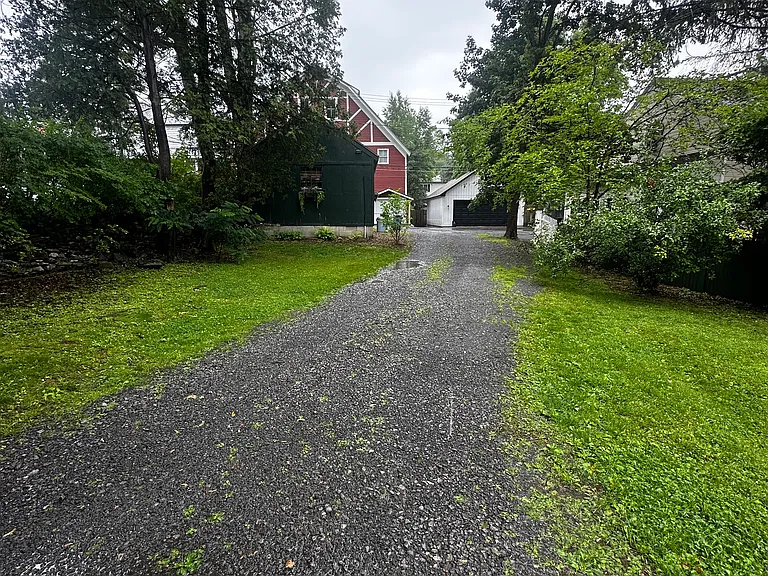View out of the driveway to Hoffman lane.