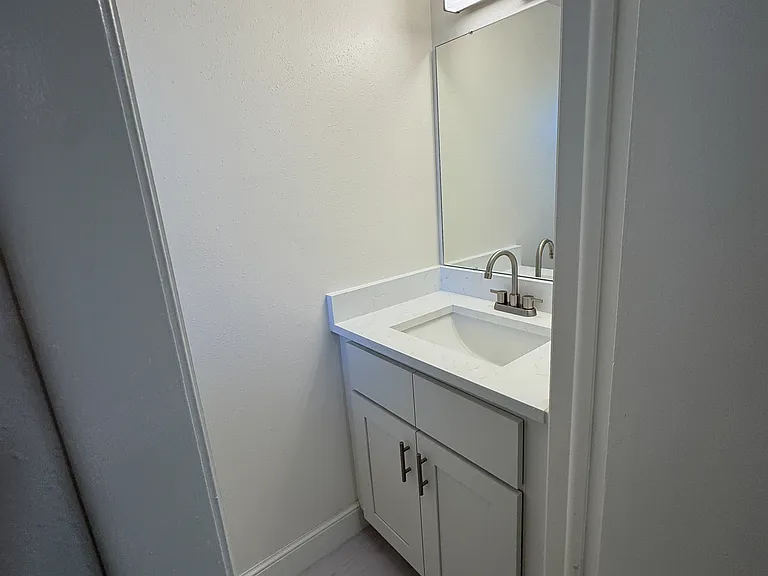 Loft apartment's half-bath.