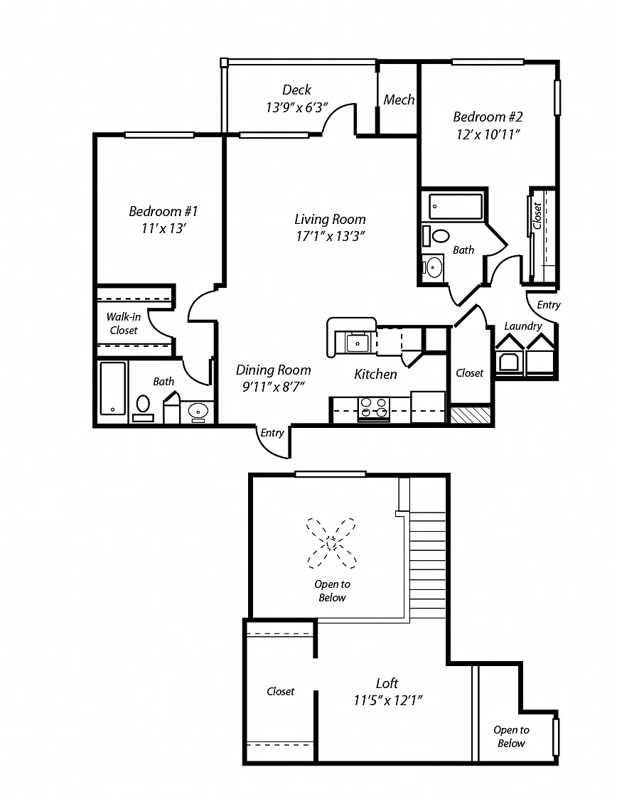 Floor plan B3L The Hampden Loft