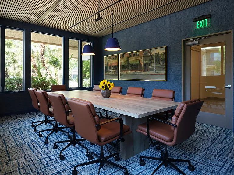 The Valley Oaks Conference Room. Residents are able to reserve this space.