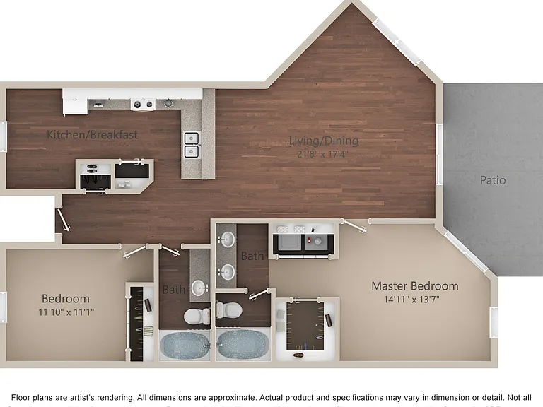 Regal Parc - B4 - 2 Beds - 2 Baths - 1120 Sq. ft.