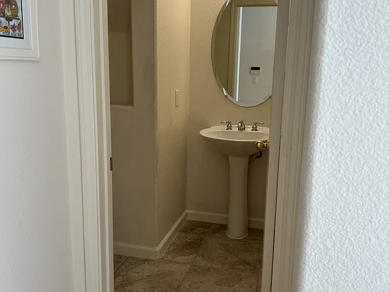 Powder room on first floor