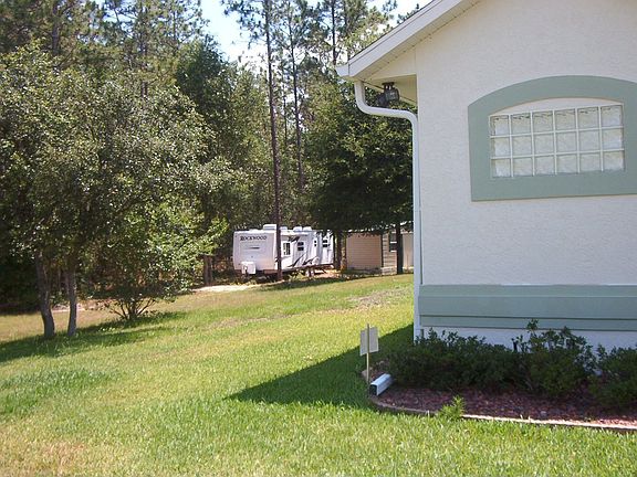 Camper parking and shed