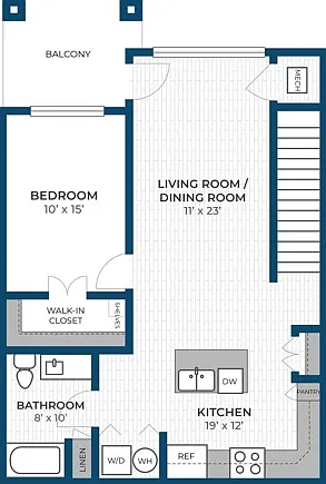Floor Plan 1E | Seasons at Franklin | Apartments in Franklin, WI Floor Plan 1E | Seasons at Franklin | Apartments in Franklin, WI