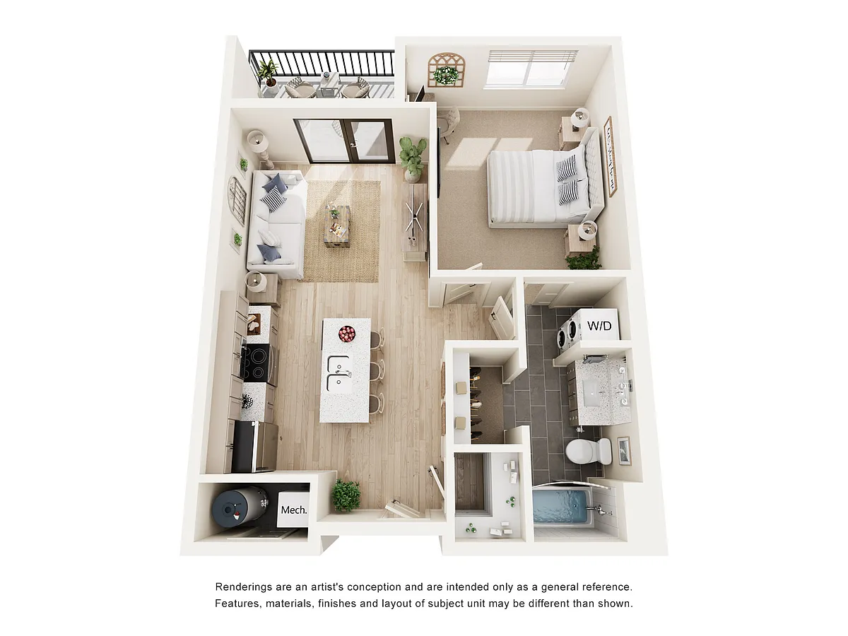 Floor plan 1 Bed/1 Bath