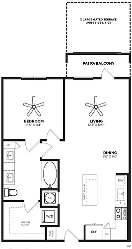 Floor plan A2-Aquamarine