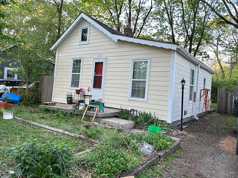 Front side view of house