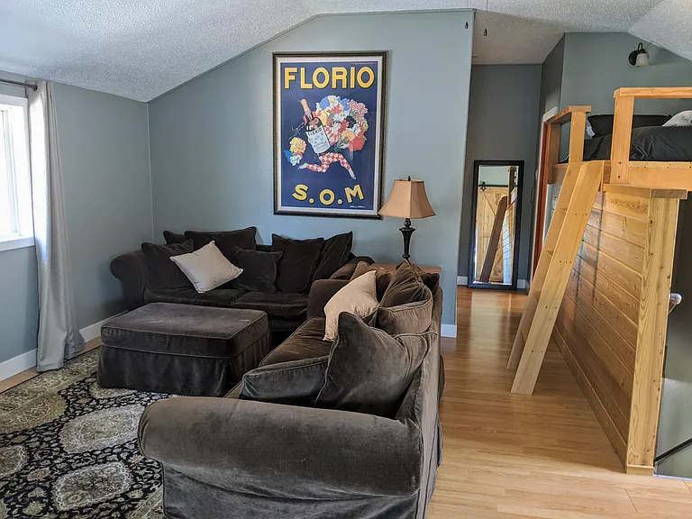 2nd floor theater room with 65" samsung smart TV