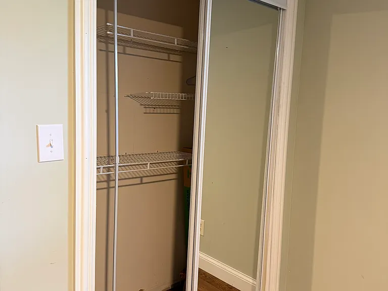 Sliding mirror doors on closet