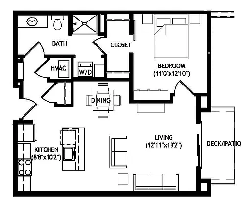 Floor plan 1 Bedroom