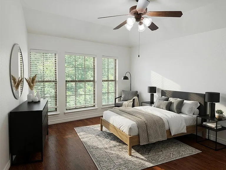 Virtually Staged secondary bedroom.