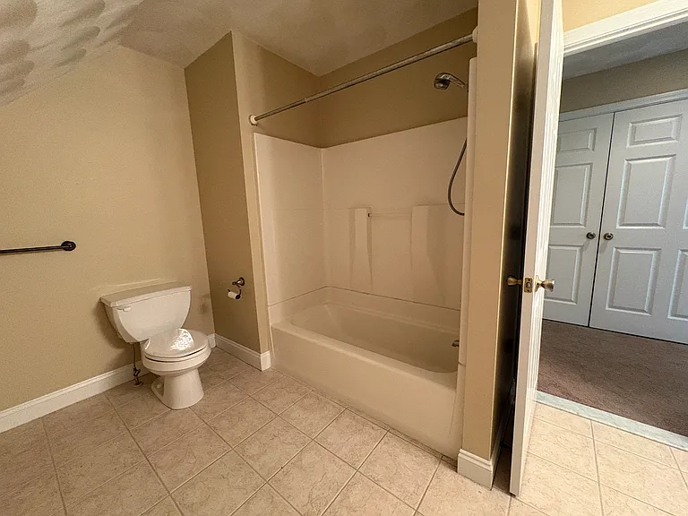 Tub and shower in bonus room