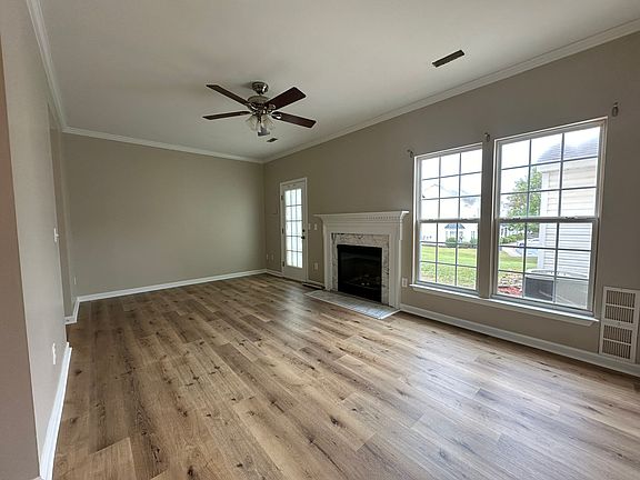 Living room with gas fireplace