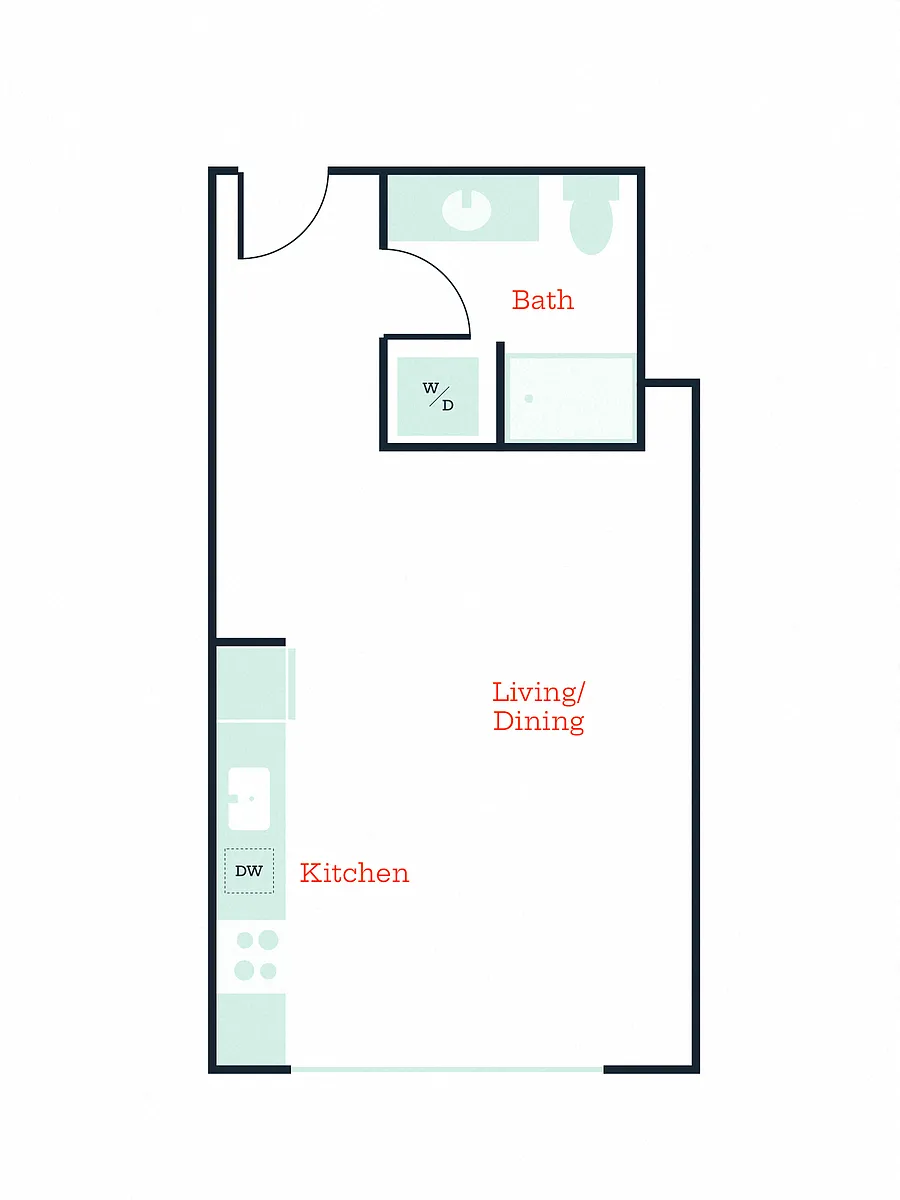 Floor plan Studio D