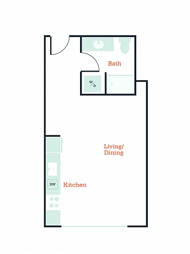 Floor plan Studio D