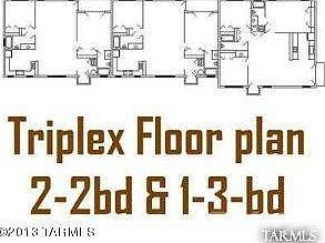 Tri-plex floor plan