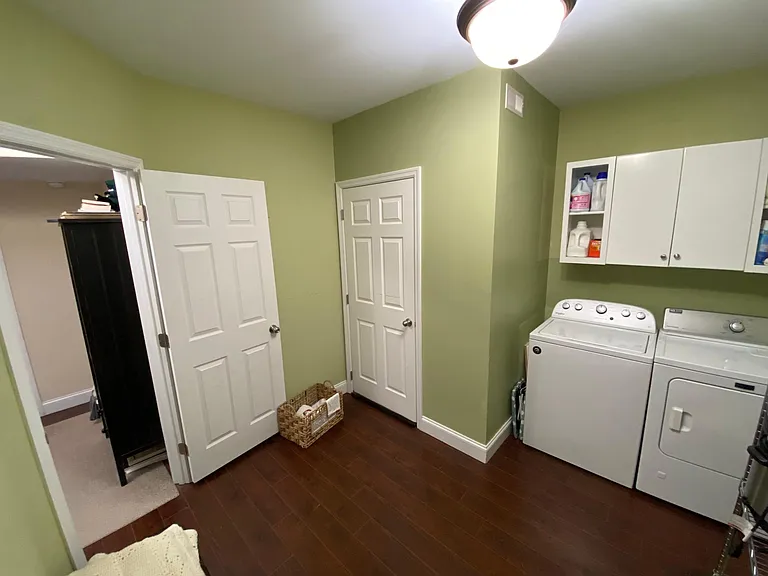 the spacious laundry room