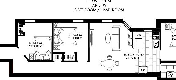 2nd image of 173 W 81st St APT 1W