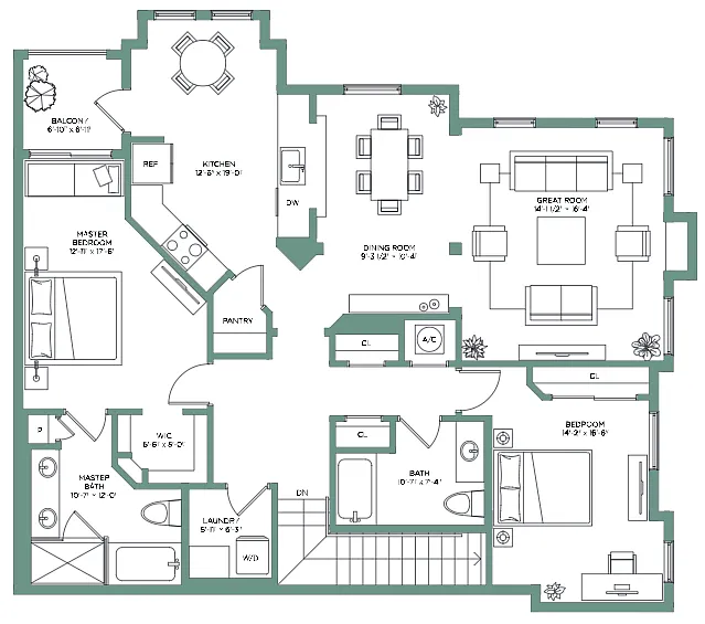 Floor plan Streamsong Villas