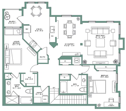 Floor plan Streamsong Villas