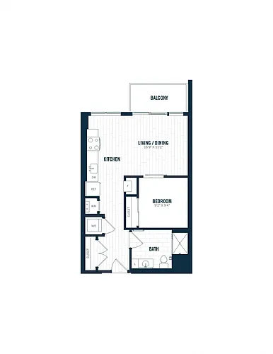 Floor plan A1 | 1 Bed | 1 Bath