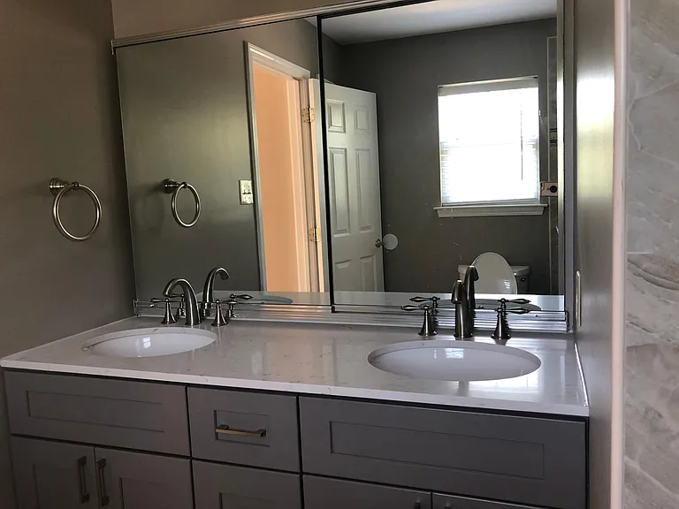 Renovated master bathroom