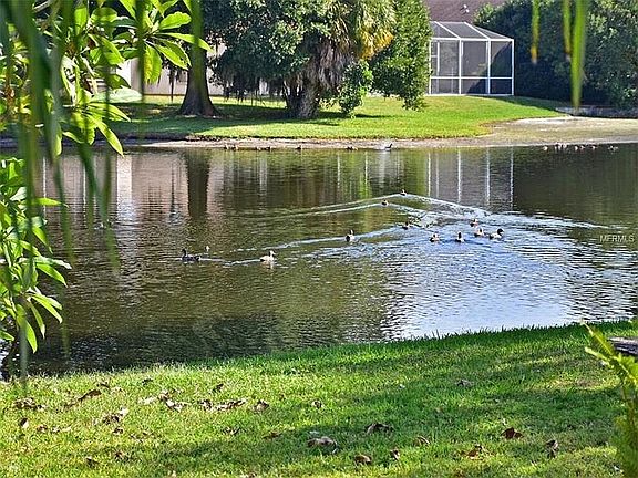 Surrounded by lake 