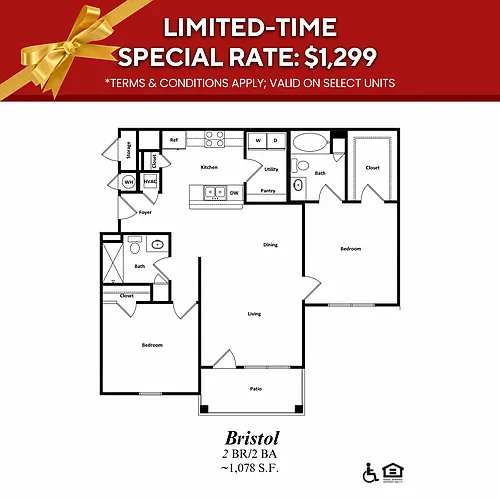 Floor plan 2X2 B2