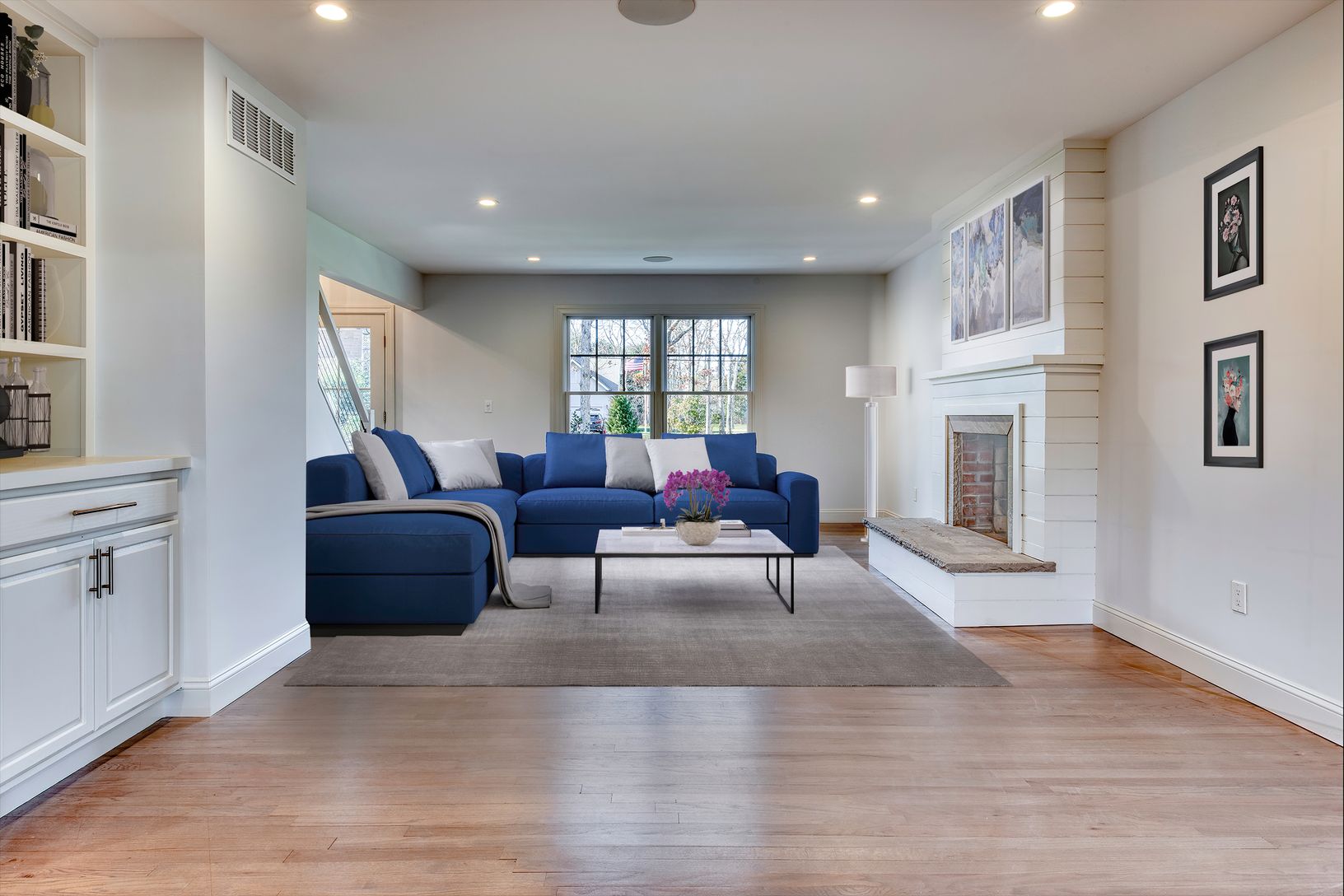  Virtually staged living room.