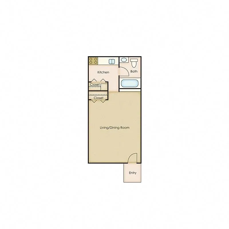 Floor plan Studio (Renovated)