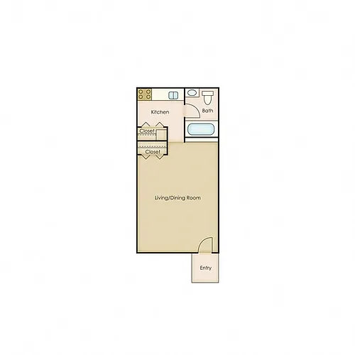 Floor plan Studio (Renovated)