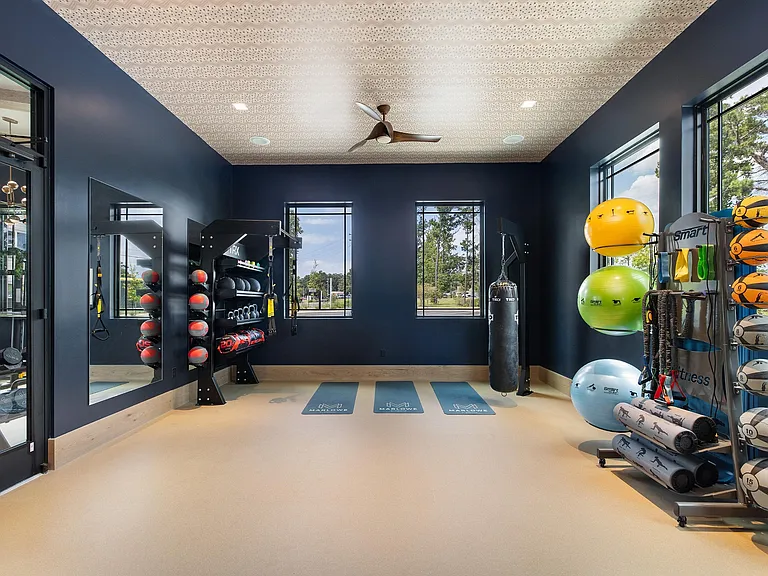 Expansive Fitness Center and HIIT Room