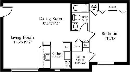 Floor plan 1 Bedroom