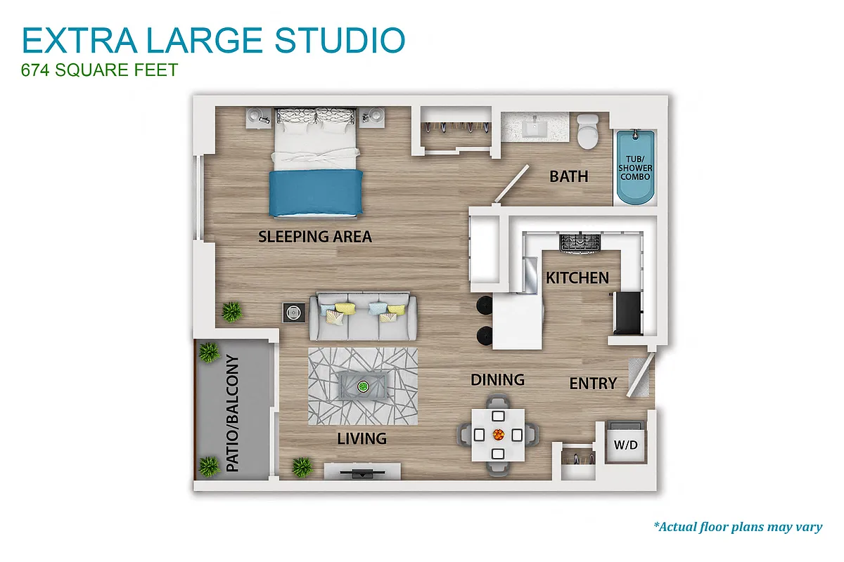 Floor plan Extra Large Studio
