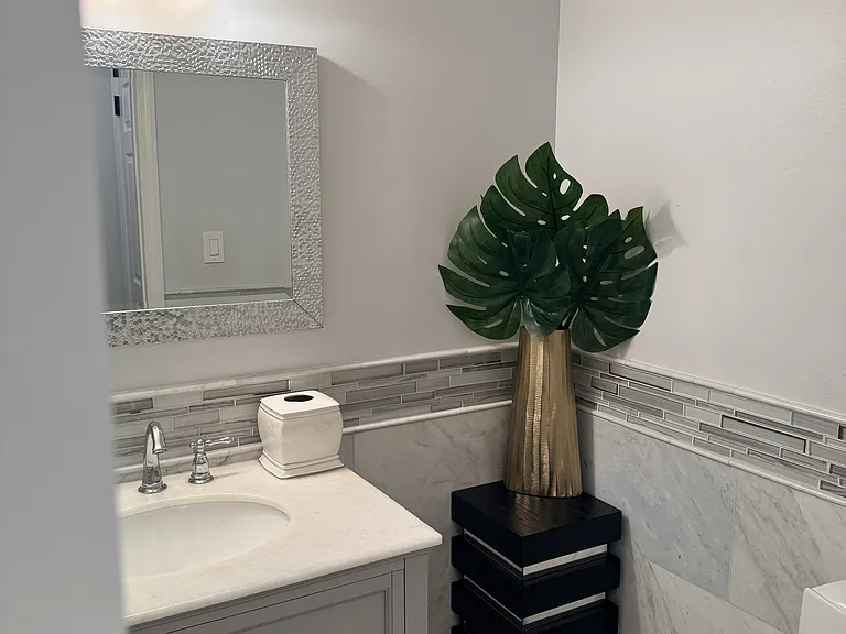 Powder room on the main level.