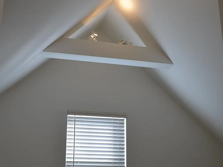 An upstairs bedroom ceiling, lighting