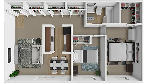 Floor plan 2 Bedroom 1 Bath
