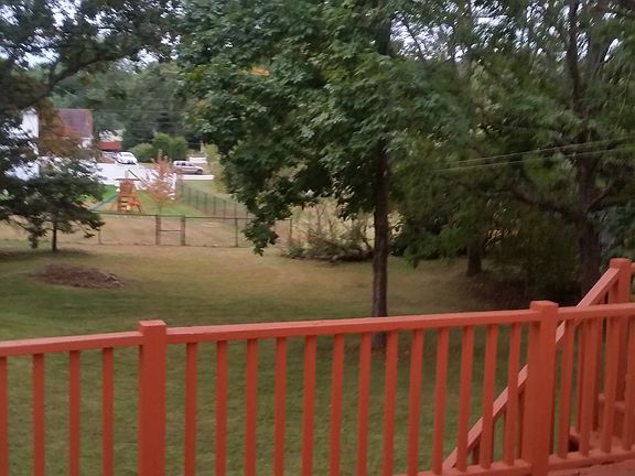 Freshly painted deck