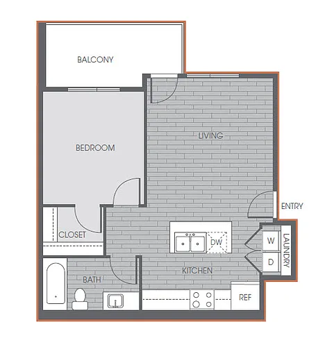 Floor plan Barr 1x1