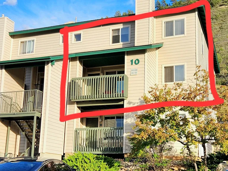View of unit from the parking lot